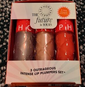 NWT! Sephora 3 Outrageous Intense Lip Plumper Set